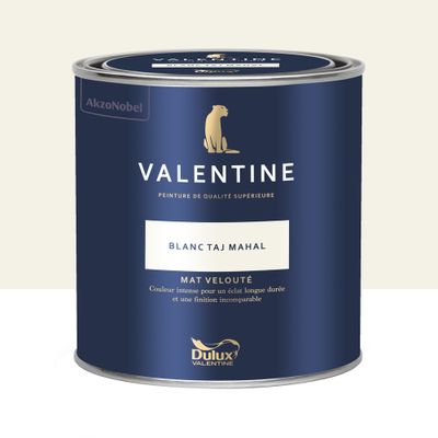 Peinture Valentine Mat Velouté Blanc Taj Mahal 0,5 L - DULUX VALENTINE