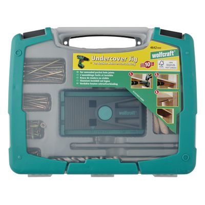 Coffret d'assemblage invisible par vis undercover jig WOLFCRAFT