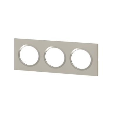 Plaque de finition 3 postes carrée Plume - Dooxie LEGRAND
