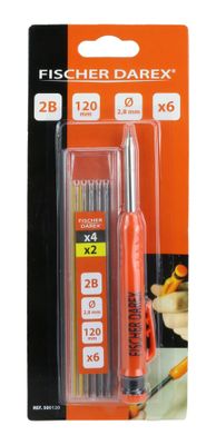 Porte mine à pointe fine et 6 mines de rechange - FISCHER DAREX