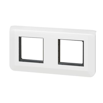 Plaque de finition 2 x 2 modules horizontale Blanc - Mosaic LEGRAND