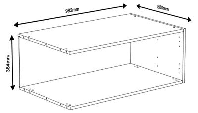 Caisson Creo extension graphite 384 x 1000 x 580 mm OFITRES