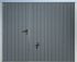 Porte de garage basculante manuelle avec portillon l.240 x h.200 cm grise - SPADONE