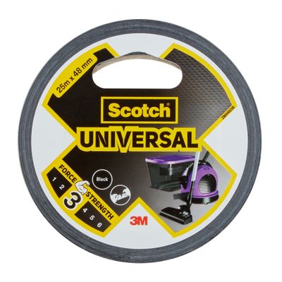 Ruban adhésif de réparation toile Universal noir 25 m x 48 mm - SCOTCH