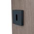 Rosaces de porte carrées à clé Mira noir mat 50 x 50 mm ALPERTEC