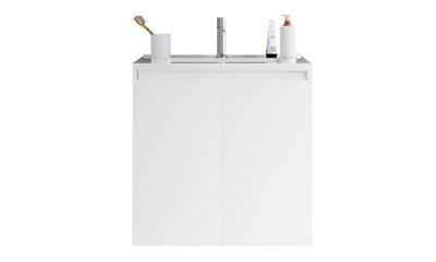 Meuble de salle de bains Gaya 2 portes L60 x H50 x P46 cm MDF blanc