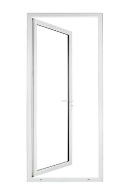 Porte-fenêtre PVC 1 vantail hauteur 215 x largeur 80 cm tirant droit
