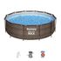 Piscine hors sol ronde tubulaire imitation tressé Ø 366 cm hauteur 100 cm - BESTWAY
