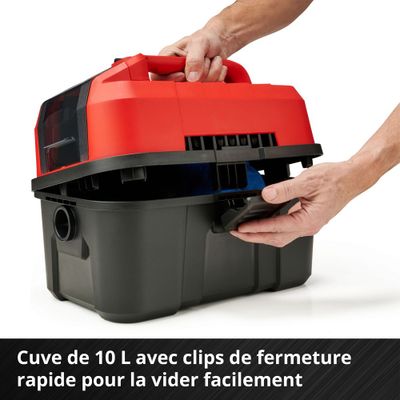Aspirateur sans fil 18V eau et poussière TE-VC 18/10 Li-Solo EINHELL