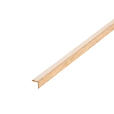 Baguette d'angle pin rabotée non traitée - Ép.26 x l.26 mm - L.2.40 m - AJ TIMBER