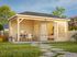 Pavillon de jardin en bois avec pergola Melanie - 19,3 m² hors-tout - Livraison à domicile incluse - PALMAKO