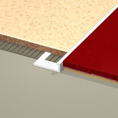 Arrêt de cornière / Equerre 10 mm PVC blanc 2,50 m DINAC