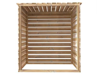 Habillage pour groupe de climatisation extérieur et pompe à chaleur en bois 132 x 58 x 147 cm, Livraison à domicile incluse - HABRITA