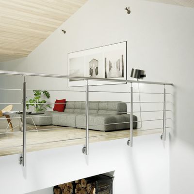 Garde-corps Harmony - Inox - L 2,50 m - Pose latérale - SOGEM