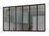 Verrière aluminium noir 6 carreaux vitrage verre clair l.201 x H.117 cm OPTIMUM