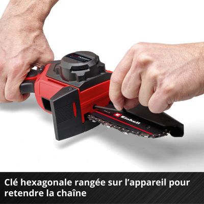 Elagueur à main à batterie 18 V guide 15 cm GE-PS Li BL EINHELL