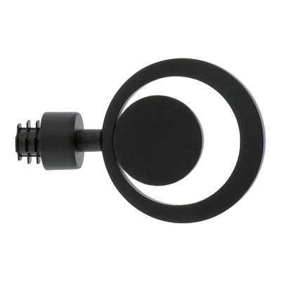 Embout déco Atrium à visser en métal diam 20 mm Finition Noir mat - MOBOIS