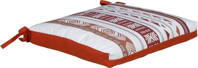 Galette de chaise en tissu imperméabilisé 40 x 40 cm motif Ethnic coloris rouge Terracotta SADY'S TRADING