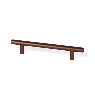 Poignée de meuble cylindrique inox moka entraxe 128 mm REI
