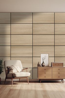 Panneau acoustique mural chêne clair - 8 x 400 x 800 mm - LEITL