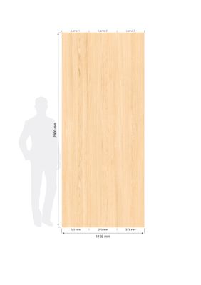 Lambris PVC Element 3D Wood Ash - 8 x 375 x 2600 mm - GROSFILLEX
