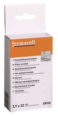 Vis autoperçeuse pour plaque de sol avec isolant - 3,9 x L.22 mm boite de 250 pièce FERMACELL