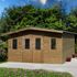 Abri de jardin bois massif madriers naturel 19.69 m² - HABRITA