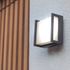 Applique extérieur LED Qubo gris IP54 800 lumens blanc chaud - COREP