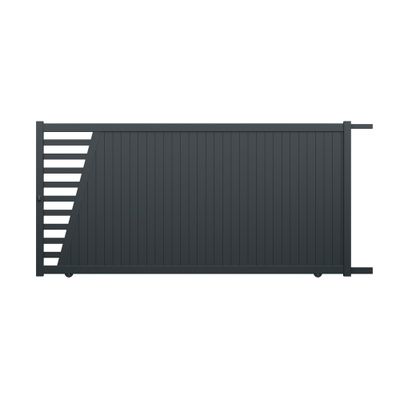 Portail coulissant aluminium PIVOINE l.3,60 x H.1,78 m gris livraison directe à domicile GARDEN GATE