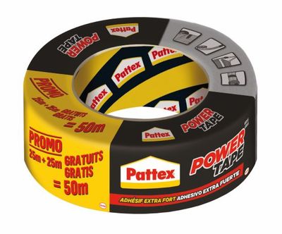 Ruban adhésif de réparation extra-fort Power tape gris  25 m + 25 m gratuit - PATTEX