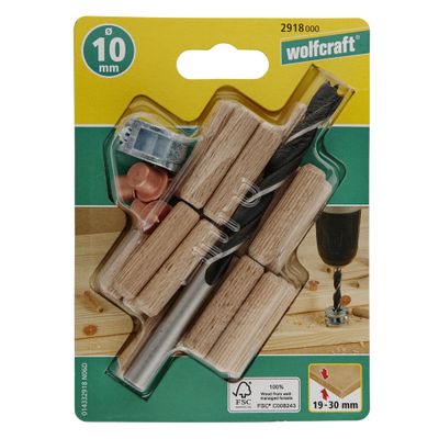 Kit de tourillonnage diamètre 10 mm WOLFCRAFT