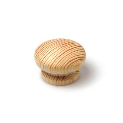 Bouton de meuble rond bois pin brut diamètre 44 mm REI