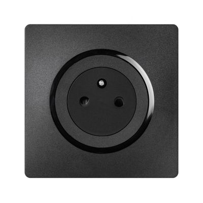 Prise 2 pôles + terre affleurante noir Casual Evo - DEBFLEX