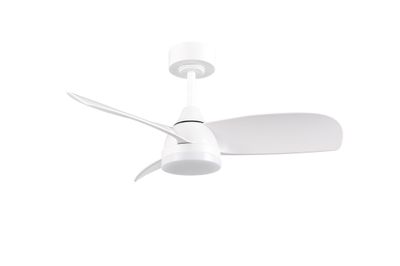 Ventilateur de plafond avec lumière LED + télécommande Blanc Ø90cm - Helsinki REALITY