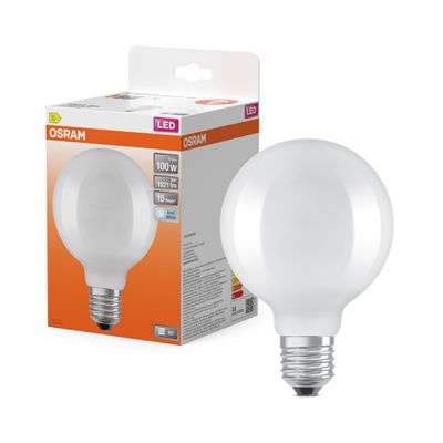 Ampoule LED globe dépolie E27 11W 1521 lumens blanc neutre OSRAM