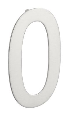 Chiffre 0 à visser hauteur 100 mm  inox THIRARD