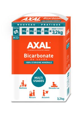 Bicarbonate de soude multi usages 4x800g - AXAL