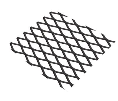 Tôle métal déployé aluminium anodisé noir 500 x 250 mm épaisseur 2,2 mm CQFD