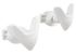 Patère blanche en V pour sèche-serviettes à tubes ronds à vis, lot de 2