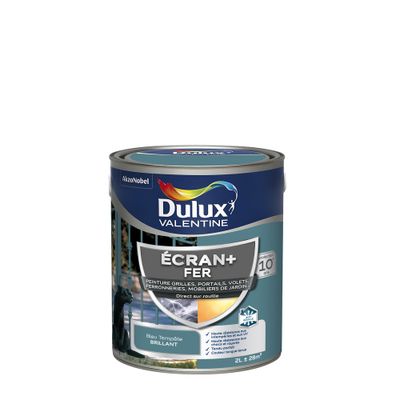 Peinture Ecran + Fer brillant Bleu Tempête 2 L - DULUX VALENTINE