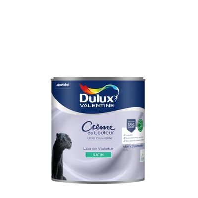 Peinture crème de couleur Larme Violette satin 0,5L - DULUX VALENTINE