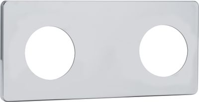 Cache platine double Easy Fix chrome - QUICK PLOMBERIE