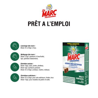 Lessive Gros travaux résine pin  1KG - ST MARC