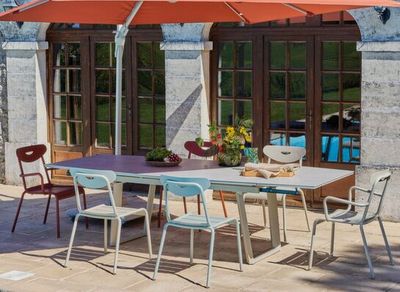 Fauteuil de jardin SMILEY aluminium rouge - PROLOISIRS