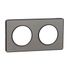 Plaque de finition 2 postes aluminium/ anthracite - Odace 2011 Touch SCHNEIDER ELECTRIC