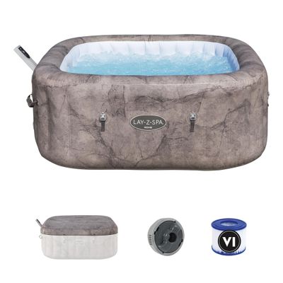 Spa gonflable carré ROME 130 x130 cm hauteur 71 cm 6 personnes - BESTWAY