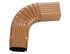 Coude latéral extérieur aluminium miel 60 x 80 mm pour gouttière EDILIANS