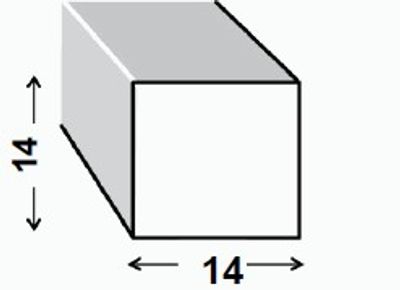 Profilé carré acier laminé à chaud verni 14 x 14 mm 1 m CQFD