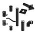 Kit complet avec 1 sortie ventouse horizontale PGI noire POUJOULAT