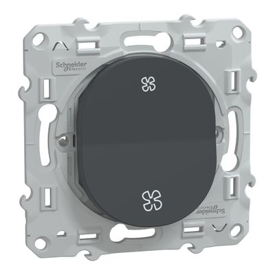 Interrupteur commande VMC 2 vitesses anthracite - Ovalis SCHNEIDER ELECTRIC
